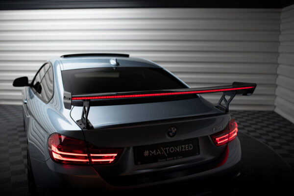Carbon Spoiler With External Brackets Uprights + LED BMW 4 F32 / 4 F32 M-Pack Coupe
