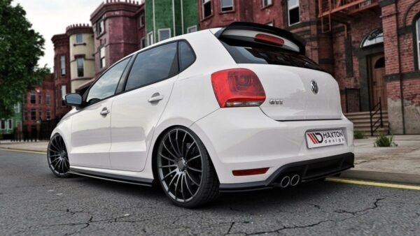 REAR SPLITTER (with a vertical bar) Volkswagen Polo GTI Mk5 Facelift Volkswagen Polo GTI Mk5 Facelift