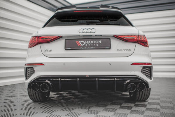 Πίσω Valance + Exhaust Ends Imitation Audi A3 S-Line Sportback 8Y