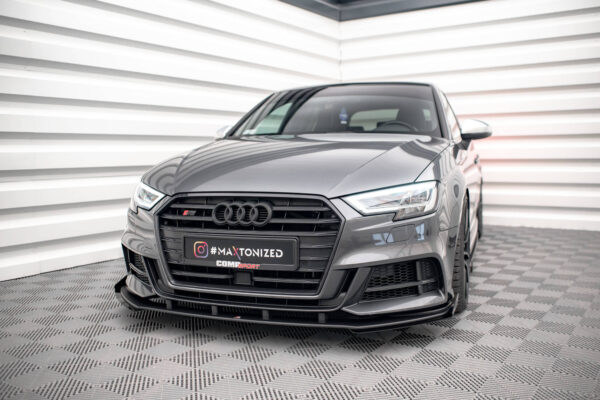 Street Pro Εμπρός Σπόιλερ V.1 + Flaps Audi S3 / A3 S-Line Sportback 8V Facelift