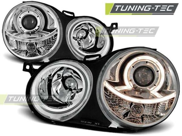 Φανάρια ANGEL EYES χρωμίου για VW POLO 9N 11.01-04.05 Volkswagen Polo Mk4 [2001-2009]