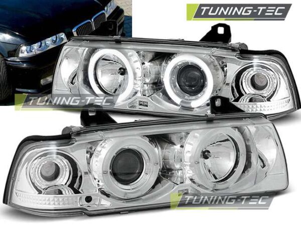 Φανάρια ANGEL EYES χρωμίου για BMW E36 12.90-08.99 S/C/T BMW 3 (E36) [1991-1998]