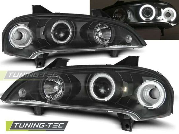 OPEL TIGRA 09.94-12.00 ANGEL EYES Μαύρο Opel Tigra [1994-2001]