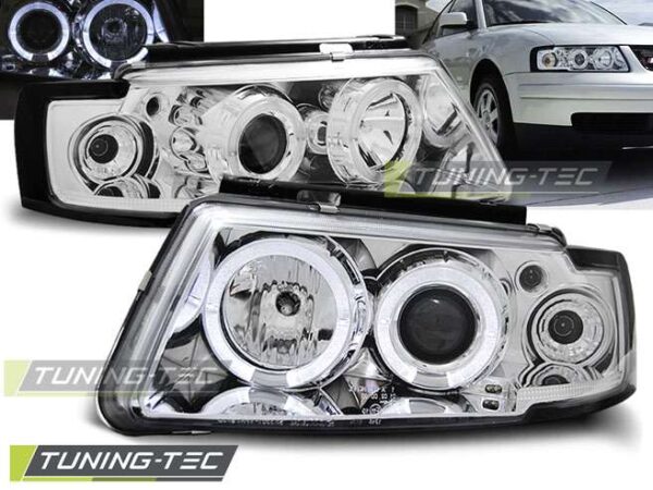 Φανάρια ANGEL EYES χρωμίου για VW PASSAT B5 3B 11.96-08.00 Volkswagen Passat (B5&B5.5) [1996-2005]