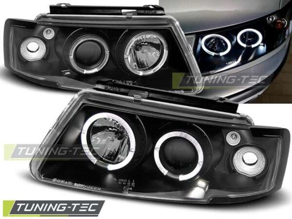 Φανάρια ANGEL EYES Μαύρο για VW PASSAT B5 3B 11.96-08.00 Volkswagen Passat (B5&B5.5) [1996-2005]