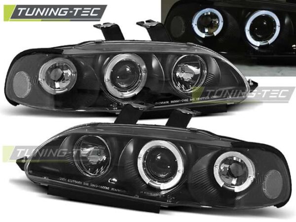 HONDA CIVIC 09.91-08.95 2D/3D ANGEL EYES Μαύρο Honda Civic Mk5 [1992-1995]