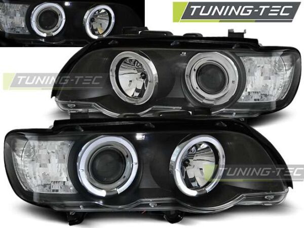 Φανάρια ANGEL EYES Μαύρο για BMW X5 E53 09.99-10.03 BMW X5 (E53) [1999-2006]