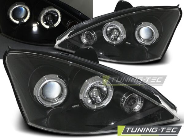 FORD FOCUS 11.01-10.04 ANGEL EYES Μαύρο Ford Focus Mk1 [1998-2004]