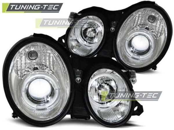 Φανάρια ANGEL EYES χρωμίου για MERCEDES W208 CLK 03.97-04.02 Mercedes CLK (W208) [1997-2003]