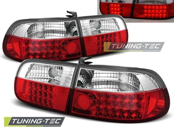 HONDA CIVIC 09.91-08.95 3D Κόκκινο Λευκό LED Honda Civic Mk5 [1992-1995]
