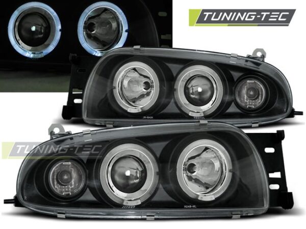 FORD FIESTA MK4 10.95-08.99 ANGEL EYES Μαύρο Ford Fiesta [1996-2002]