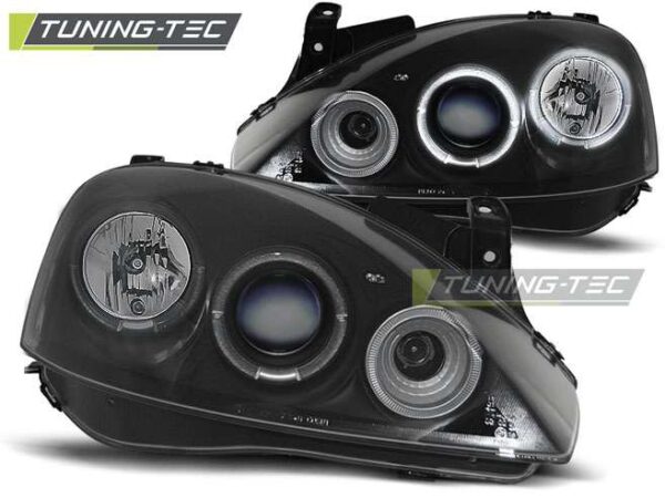 OPEL CORSA C 11.00-09.06 ANGEL EYES Μαύρο Opel Corsa C [2000-2006]