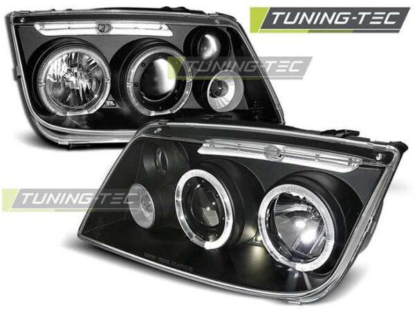 Φανάρια ANGEL EYES Μαύρο για VW BORA 09.98-07.05 Volkswagen Bora