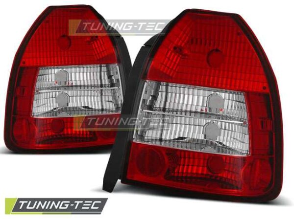 HONDA CIVIC 09.95-02.01 3D Κόκκινο Λευκό Honda Civic Mk6 [1995-2000]