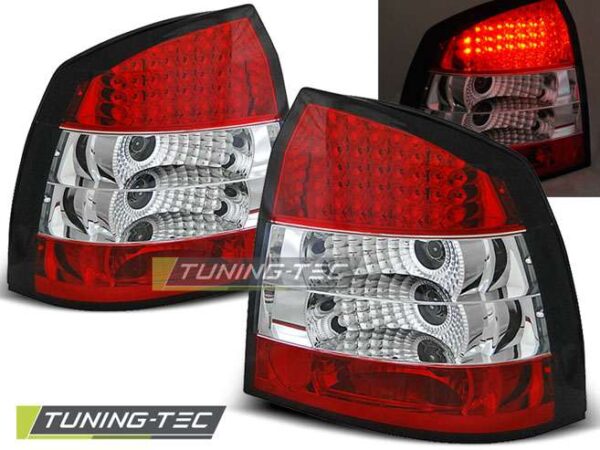 OPEL ASTRA G 09.97-02.04 3D/5D Κόκκινο Λευκό LED Opel Astra G [1998-2004]