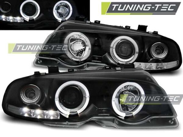 Φανάρια ANGEL EYES Μαύρο για BMW E46 04.99-03.03 COUPE BMW 3 (E46) [1998-2005]