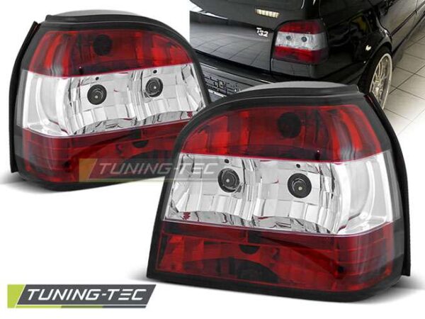 TAIL LIGHTS Κόκκινο Λευκό για VW GOLF 3 09.91-08.97 Volkswagen Golf Mk3 [1991-1997]