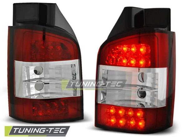 Πίσω φανάρια  led Κόκκινο Λευκό για VW T5 04.03-09 Volkswagen Transporter T5 [2003-2015]