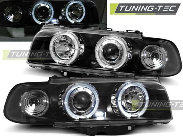 Φανάρια ANGEL EYES Μαύρο για BMW E38 06.94-08.98 BMW 7 (E38) [1994-2001]