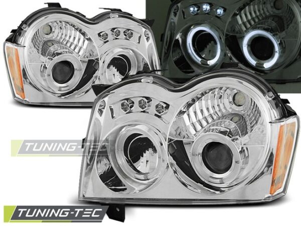 CHRYSLER JEEP GRAND CHEROKEE 05-08 ANGEL EYES χρωμίου Jeep Grand Cherokee WK [2005-2010]