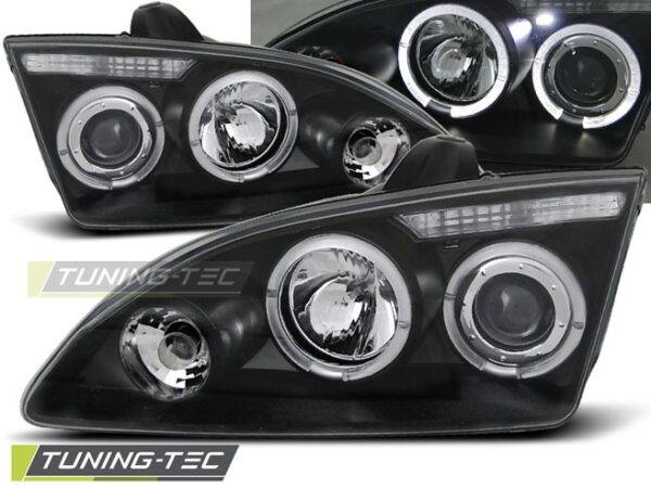 FORD FOCUS II 09.04-01.08 ANGEL EYES Μαύρο Ford Focus MK2 [2004-2011]