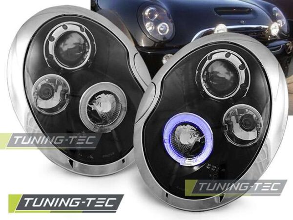 Φανάρια ANGEL EYES Μαύρο για BMW MINI (COOPER) 01-04 Mini Cooper (R50/52/53) [2000-2006]