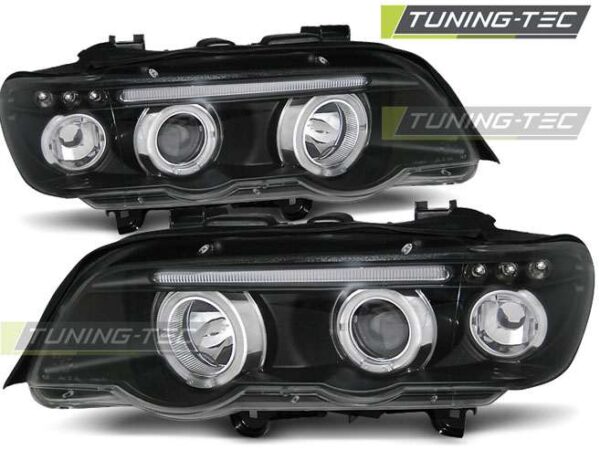 Φανάρια ANGEL EYES Μαύρο για BMW X5 E53 09.99-10.03 BMW X5 (E53) [1999-2006]
