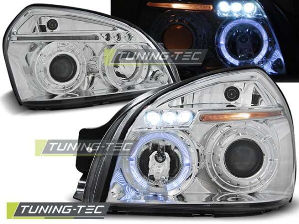 HYUNDAI TUCSON 07.04-10 ANGEL EYES χρωμίου Hyundai Tucson [2004-2010]