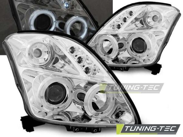 SUZUKI SWIFT 05.05-10 ANGEL EYES χρωμίου Suzuki Swift 4 [2005-2010]