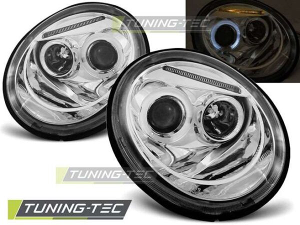 Φανάρια ANGEL EYES χρωμίου για VW NEW BEETLE 10.98-05.05 Volkswagen Beetle [1997-2011]