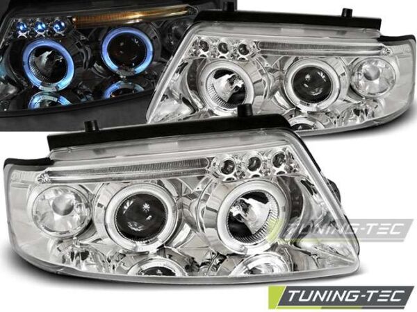Φανάρια ANGEL EYES χρωμίου για VW PASSAT B5 3B 11.96-08.00 Volkswagen Passat (B5&B5.5) [1996-2005]