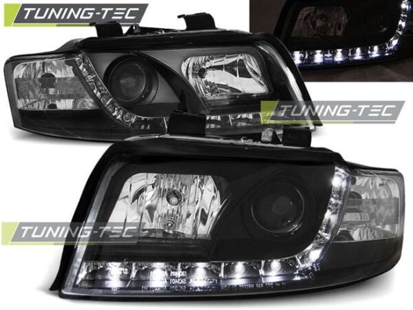 Φανάρια DAYLIGHT Μαύρο για AUDI A4 10.00-10.04 Audi A4 (B6) [2001-2004]