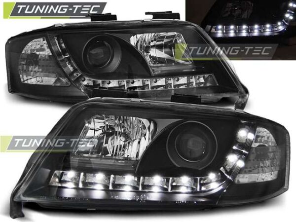 Φανάρια DAYLIGHT Μαύρο για AUDI A6 05.97-05.01 Audi A6 1997–2004