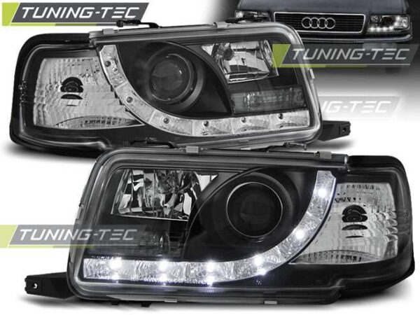 Φανάρια DAYLIGHT Μαύρο για AUDI 80 B4 09.91-04.96 Audi 80 (B3-B4) [1986-1996]