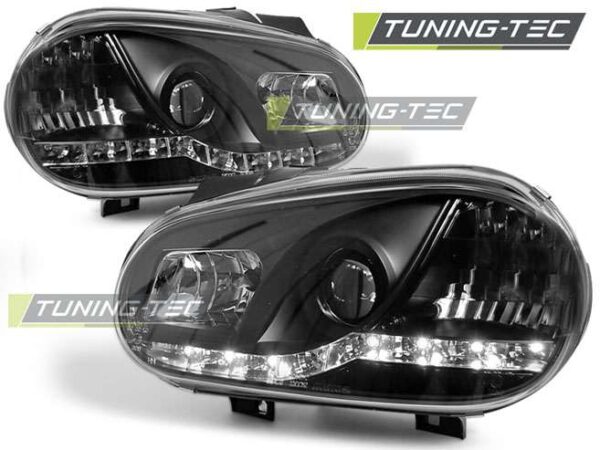 Φανάρια DAYLIGHT Μαύρο για VW GOLF 4 09.97-09.03 Volkswagen Golf Mk4 [1997-2004]