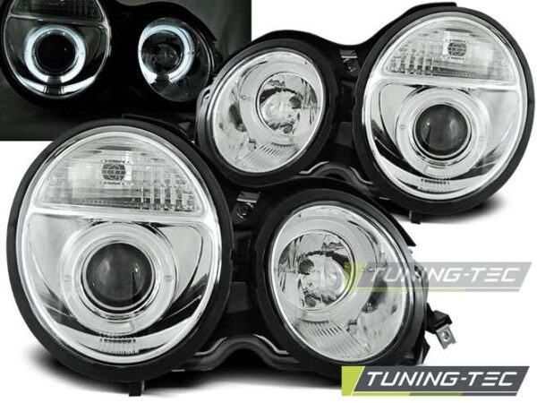 Φανάρια ANGEL EYES χρωμίου για MERCEDES W210 E-KLASA 95-05.99 Mercedes E Class (W210) [1995-2002]