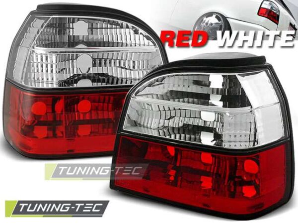 TAIL LIGHTS Κόκκινο Λευκό για VW GOLF 3 09.91-08.97 Volkswagen Golf Mk3 [1991-1997]