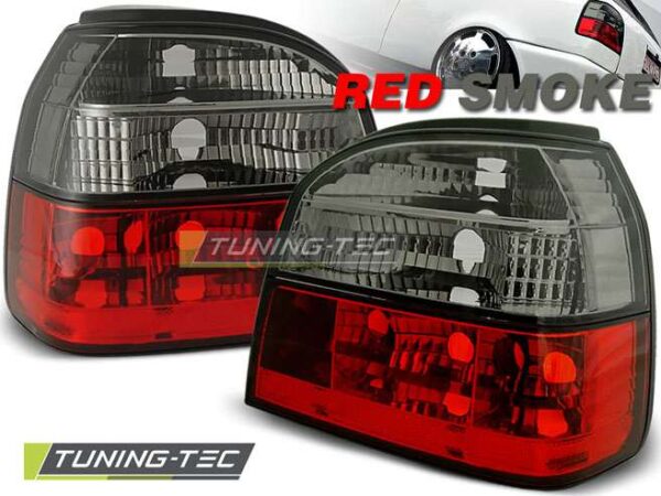 TAIL LIGHTS Κόκκινο SMOKE για VW GOLF 3 09.91-08.97 Volkswagen Golf Mk3 [1991-1997]