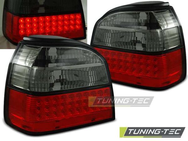 Πίσω φανάρια  led Κόκκινο SMOKE για VW GOLF 3 09.91-08.97 Volkswagen Golf Mk3 [1991-1997]
