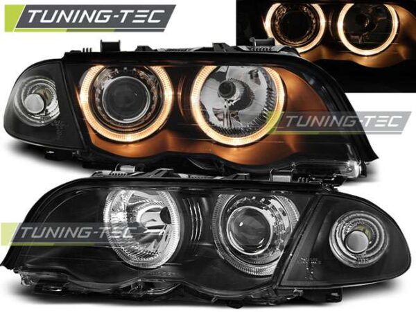 Φανάρια ANGEL EYES Μαύρο για BMW E46 05.98-08.01 S/T BMW 3 (E46) [1998-2005]