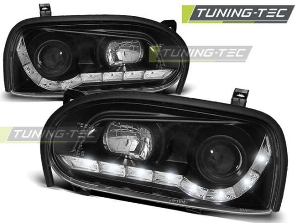 Φανάρια DAYLIGHT Μαύρο για VW GOLF 3 09.91-08.97 Volkswagen Golf Mk3 [1991-1997]