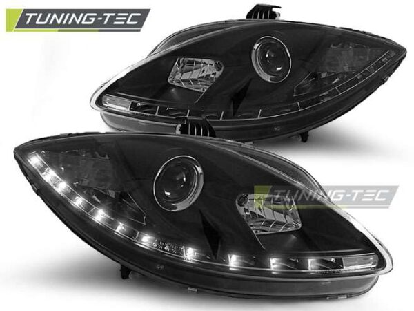 Φανάρια DAYLIGHT Μαύρο για SEAT LEON ALTEA TOLEDO 06.05-09 Seat Leon (1P) [2005-2012]