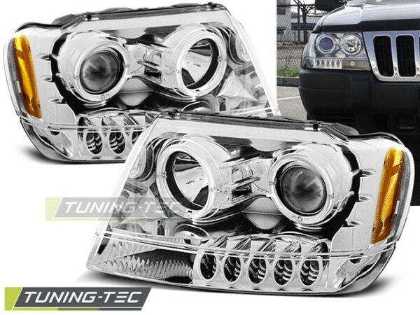 CHRYSLER JEEP GRAND CHEROKEE 99-05.05 ANGEL EYES χρωμίου Jeep Grand Cherokee WJ [1999-2004]