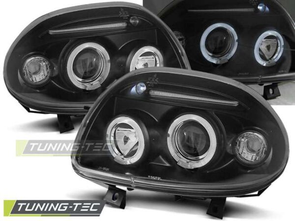 RENAULT CLIO II 09.98-05.01 ANGEL EYES Μαύρο Renault Clio Mk2 [1998-2005]