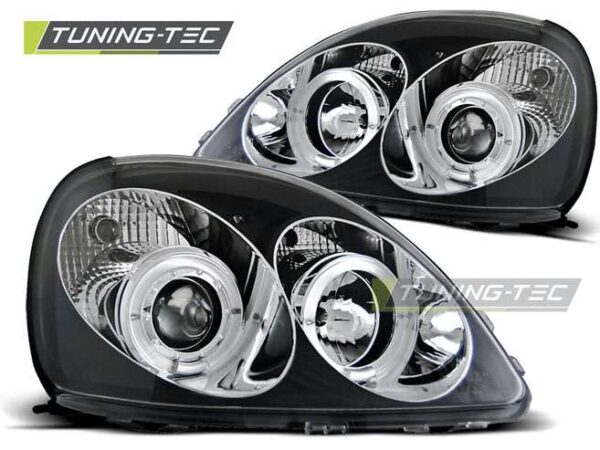 TOYOTA YARIS 04.99-09.03 ANGEL EYES Μαύρο Toyota Yaris Mk1 [1999-2005]
