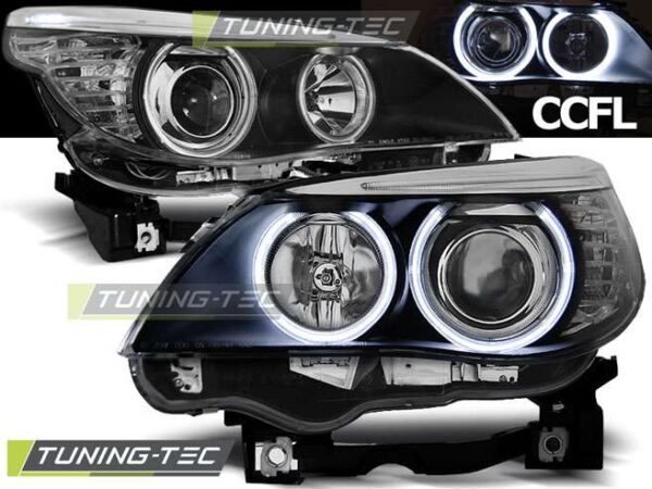 Φανάρια ANGEL EYES CCFL Μαύρο για BMW E60/E61 03-07 BMW 5 (Ε60/E61) [2003-2010]