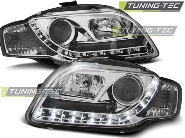 Φανάρια DAYLIGHT χρωμίου για AUDI A4 B7 11.04-03.08 Audi A4 (B7) [2004-2008]