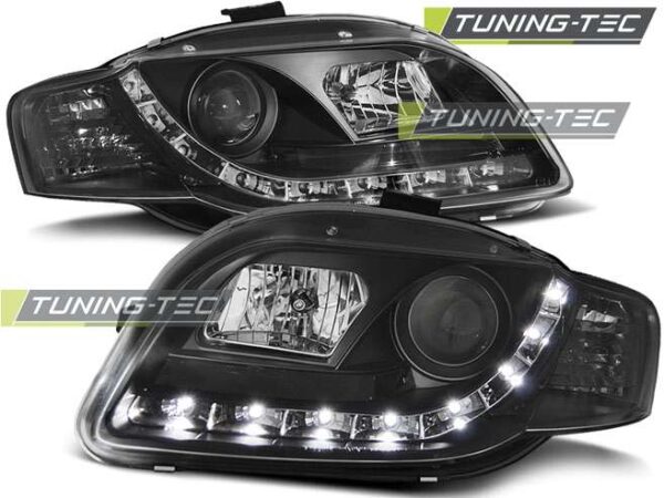 Φανάρια DAYLIGHT Μαύρο για AUDI A4 B7 11.04-03.08 Audi A4 (B7) [2004-2008]