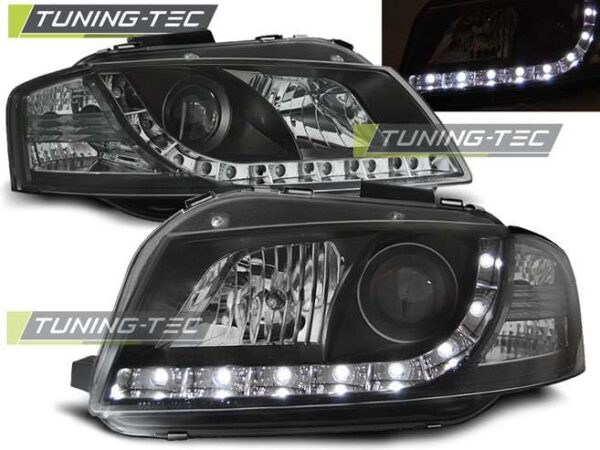 Φανάρια DAYLIGHT Μαύρο για AUDI A3 8P 05.03-03.08 Audi A3 (8P) [2003-2012]