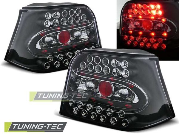 Πίσω φανάρια  led Μαύρο για VW GOLF 4 09.97-09.03 Volkswagen Golf Mk4 [1997-2004]